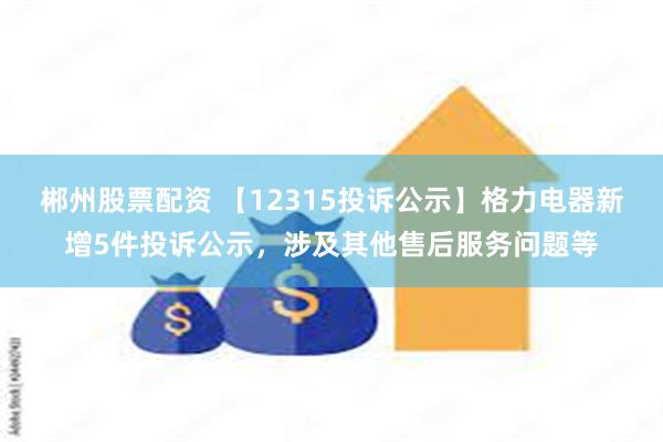 郴州股票配资 【12315投诉公示】格力电器新增5件投诉公示，涉及其他售后服务问题等