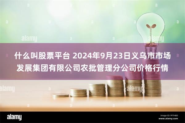 什么叫股票平台 2024年9月23日义乌市市场发展集团有限公司农批管理分公司价格行情